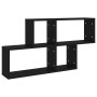 Black plywood wall shelf 100x18x53 cm by vidaXL, Shelves and shelves - Ref: Foro24-807161, Price: 28,50 €, Discount: %