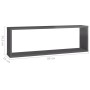 Cube wall shelf 6 units glossy gray plywood 80x15x26.5cm by vidaXL, Shelves and shelves - Ref: Foro24-807132, Price: 57,99 €,...