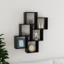 Black plywood cube wall shelf 78x15x93 cm by vidaXL, Shelves and shelves - Ref: Foro24-807170, Price: 42,62 €, Discount: %