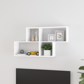 White plywood wall shelf 100x18x53 cm by vidaXL, Shelves and shelves - Ref: Foro24-807160, Price: 27,87 €, Discount: %