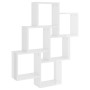 Estante cubo de pared contrachapado blanco brillante 78x15x93cm de vidaXL, Estantes y estanterías - Ref: Foro24-807175, Preci...