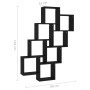 Estante cubo de pared madera contrachapada negro 90x15x119 cm de vidaXL, Estantes y estanterías - Ref: Foro24-807179, Precio:...