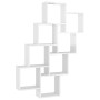 Glossy white plywood wall cube shelf 90x15x119 cm by vidaXL, Shelves and shelves - Ref: Foro24-807184, Price: 50,34 €, Discou...