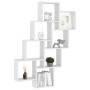 Glossy white plywood wall cube shelf 90x15x119 cm by vidaXL, Shelves and shelves - Ref: Foro24-807184, Price: 50,34 €, Discou...