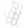 Glossy white plywood wall cube shelf 90x15x119 cm by vidaXL, Shelves and shelves - Ref: Foro24-807184, Price: 50,34 €, Discou...