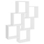 Estante de cubo de pared madera contrachapada blanco 78x15x93cm de vidaXL, Estantes y estanterías - Ref: Foro24-807169, Preci...