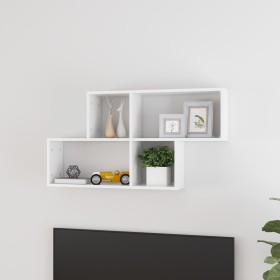 Glossy white plywood wall shelf 100x18x53cm by vidaXL, Shelves and shelves - Ref: Foro24-807166, Price: 32,99 €, Discount: %