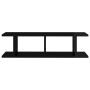 Wall shelves 2 units plywood black gloss 75x18x20 cm by vidaXL, Shelves and shelves - Ref: Foro24-807194, Price: 29,99 €, Dis...