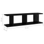 Wall shelves 2 units plywood black gloss 75x18x20 cm by vidaXL, Shelves and shelves - Ref: Foro24-807194, Price: 29,99 €, Dis...