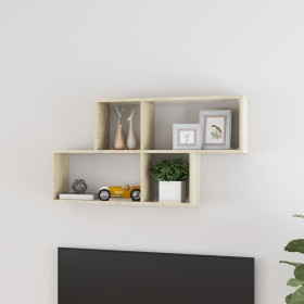 Oak Sonoma plywood wall shelf 100x18x53 cm by vidaXL, Shelves and shelves - Ref: Foro24-807163, Price: 45,40 €, Discount: %