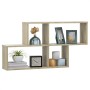 Oak Sonoma plywood wall shelf 100x18x53 cm by vidaXL, Shelves and shelves - Ref: Foro24-807163, Price: 43,54 €, Discount: %