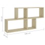 Oak Sonoma plywood wall shelf 100x18x53 cm by vidaXL, Shelves and shelves - Ref: Foro24-807163, Price: 43,54 €, Discount: %