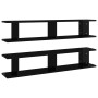 Wall shelf 2 units black gloss plywood 105x18x20 cm by vidaXL, Shelves and shelves - Ref: Foro24-807212, Price: 36,64 €, Disc...