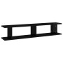 Wall shelf 2 units black gloss plywood 105x18x20 cm by vidaXL, Shelves and shelves - Ref: Foro24-807212, Price: 36,64 €, Disc...