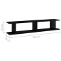 Wall shelf 2 units black gloss plywood 105x18x20 cm by vidaXL, Shelves and shelves - Ref: Foro24-807212, Price: 36,64 €, Disc...