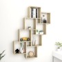 Sonoma oak plywood wall cube shelf 90x15x119 cm by vidaXL, Shelves and shelves - Ref: Foro24-807181, Price: 45,27 €, Discount: %