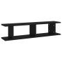 Wall shelves 2 pcs black plywood 90x18x20 cm by vidaXL, Shelves and shelves - Ref: Foro24-807197, Price: 30,99 €, Discount: %