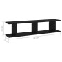 Wall shelves 2 pcs black plywood 90x18x20 cm by vidaXL, Shelves and shelves - Ref: Foro24-807197, Price: 30,99 €, Discount: %