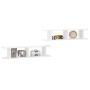 Wall shelves 2 pcs glossy white plywood 90x18x20 cm by vidaXL, Shelves and shelves - Ref: Foro24-807202, Price: 34,99 €, Disc...