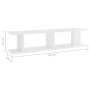 Wall shelves 2 pcs glossy white plywood 90x18x20 cm by vidaXL, Shelves and shelves - Ref: Foro24-807202, Price: 34,99 €, Disc...