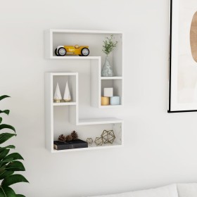 Wall shelves 2 pcs glossy white plywood 50x15x50 cm by vidaXL, Shelves and shelves - Ref: Foro24-807220, Price: 33,76 €, Disc...