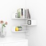 Glossy white engineered wood wall corner shelf by vidaXL, Shelves and shelves - Ref: Foro24-807235, Price: 29,50 €, Discount: %