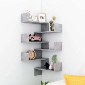 Corner wall shelves 2 units concrete plywood 40x40x50 cm by vidaXL, Shelves and shelves - Ref: Foro24-807232, Price: 31,48 €,...