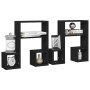 Wall shelves 2 pcs black plywood 50x15x50 cm by vidaXL, Shelves and shelves - Ref: Foro24-807242, Price: 30,37 €, Discount: %