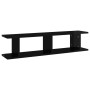 Wall shelf 2 pcs glossy black plywood 90x18x20cm by vidaXL, Shelves and shelves - Ref: Foro24-807203, Price: 27,58 €, Discoun...