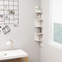 Glossy white plywood wall corner shelf 20x20x127.5cm by vidaXL, Shelves and shelves - Ref: Foro24-807283, Price: 28,58 €, Dis...