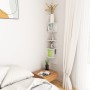 Glossy white plywood wall corner shelf 20x20x127.5cm by vidaXL, Shelves and shelves - Ref: Foro24-807283, Price: 28,58 €, Dis...