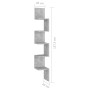 Concrete gray plywood wall corner shelf 20x20x127.5cm by vidaXL, Shelves and shelves - Ref: Foro24-807281, Price: 28,60 €, Di...