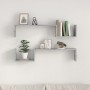 Wall shelves 2 pcs gray engineered wood 100x15x20 cm by vidaXL, Shelves and shelves - Ref: Foro24-807272, Price: 22,74 €, Dis...