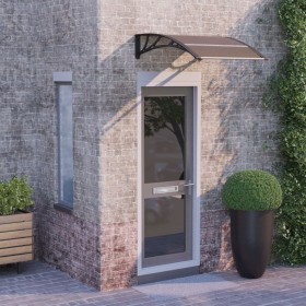 Black polycarbonate door canopy 100x80 cm by vidaXL, Awnings - Ref: Foro24-153590, Price: 52,99 €, Discount: %