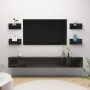 Wall shelves 4 units glossy black 40x11.5x18 cm by vidaXL, Shelves and shelves - Ref: Foro24-807312, Price: 25,88 €, Discount: %