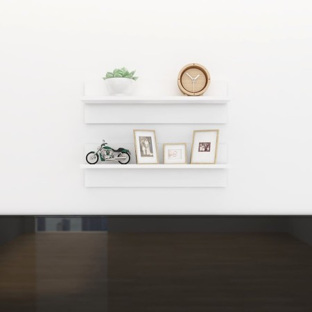 Wall shelf 2 pcs plywood white 60x11.5x18cm by vidaXL, Shelves and shelves - Ref: Foro24-807315, Price: 20,99 €, Discount: %