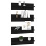 Estante de pared 4 uds madera contrachapada negro 60x11,5x18 cm de vidaXL, Estantes y estanterías - Ref: Foro24-807318, Preci...