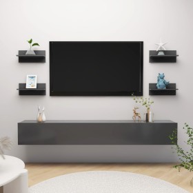 Wall shelves 4 pcs gray plywood 40x11.5x18 cm by vidaXL, Shelves and shelves - Ref: Foro24-807302, Price: 21,27 €, Discount: %