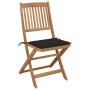 6 pcs folding garden chairs and solid acacia wood cushions by vidaXL, Garden chairs - Ref: Foro24-3075001, Price: 320,61 €, D...