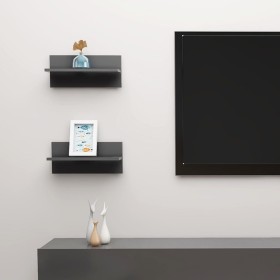 Wall shelves 2 units plywood gray 40x11.5x18 cm by vidaXL, Shelves and shelves - Ref: Foro24-807301, Price: 14,99 €, Discount: %