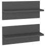 Wall shelves 2 units plywood gray 40x11.5x18 cm by vidaXL, Shelves and shelves - Ref: Foro24-807301, Price: 14,85 €, Discount: %