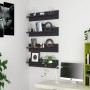 Wall shelf 4 pcs gray plywood 80x11.5x18 cm by vidaXL, Shelves and shelves - Ref: Foro24-807338, Price: 26,91 €, Discount: %