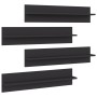 Wall shelf 4 pcs gray plywood 80x11.5x18 cm by vidaXL, Shelves and shelves - Ref: Foro24-807338, Price: 26,91 €, Discount: %