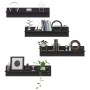 Wall shelf 4 pcs gray plywood 80x11.5x18 cm by vidaXL, Shelves and shelves - Ref: Foro24-807338, Price: 26,91 €, Discount: %