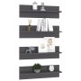 Wall shelves 4 pcs glossy gray plywood 60x11.5x18 cm by vidaXL, Shelves and shelves - Ref: Foro24-807332, Price: 29,27 €, Dis...