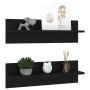 Wall shelf 2 pcs black plywood 60x11.5x18 cm by vidaXL, Shelves and shelves - Ref: Foro24-807317, Price: 19,99 €, Discount: %