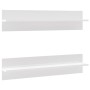 Wall shelf 2 pcs glossy white plywood 80x11.5x18cm by vidaXL, Shelves and shelves - Ref: Foro24-807345, Price: 23,99 €, Disco...