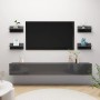 Wall shelves 4 units glossy gray 40x11.5x18 cm by vidaXL, Shelves and shelves - Ref: Foro24-807314, Price: 22,99 €, Discount: %