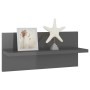 Wall shelves 4 units glossy gray 40x11.5x18 cm by vidaXL, Shelves and shelves - Ref: Foro24-807314, Price: 22,99 €, Discount: %