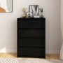 Solid black pine wood auxiliary cabinet 60x36x84 cm by vidaXL, Sideboards - Ref: Foro24-808107, Price: 115,23 €, Discount: %